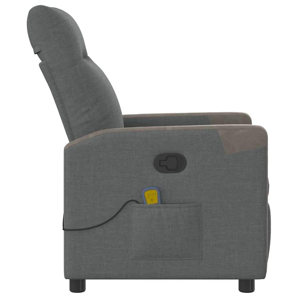 Massagesessel Dunkelgrau Stoff