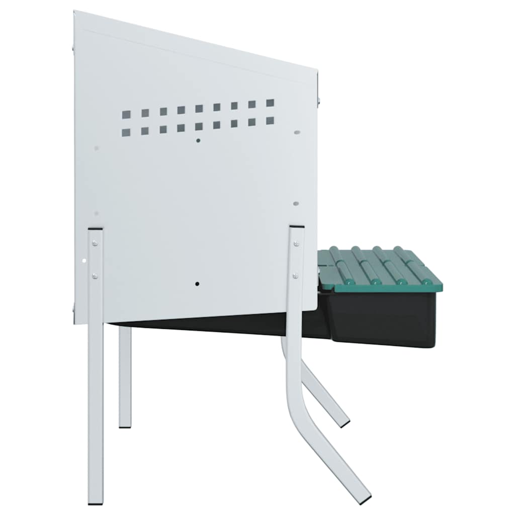 Hühner-Nistkasten 2 Fächer mit Beinen Verzinkter Stahl