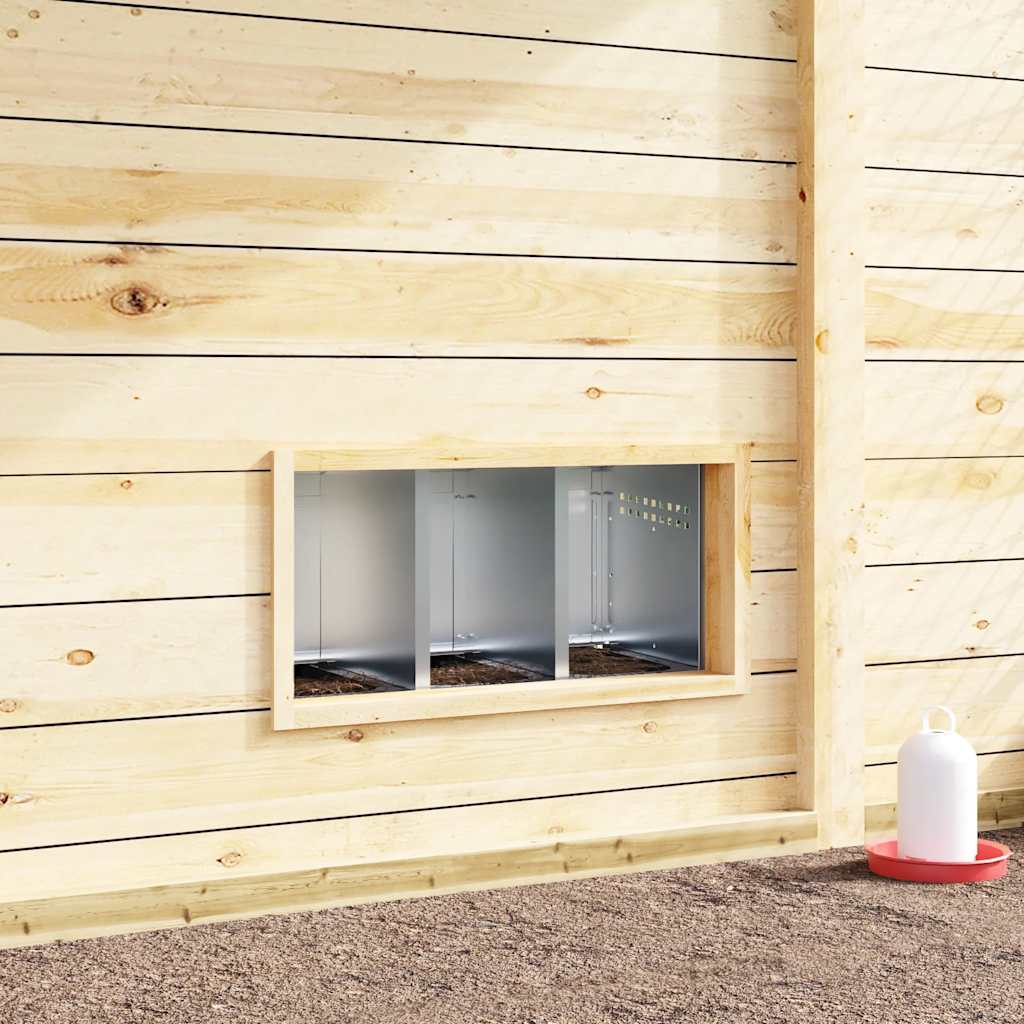 Hühner-Nistkasten 3 Fächer Wandmontage Verzinkter Stahl