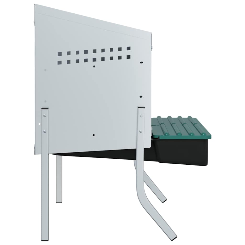 Hühner-Nistkasten 2 Fächer mit Beinen Verzinkter Stahl