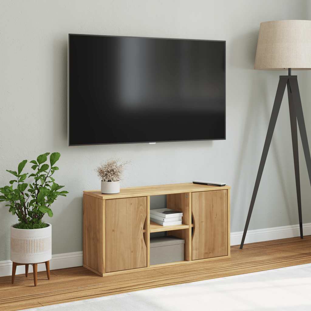 Meuble TV ODDA 79x24x40 cm en pin massif