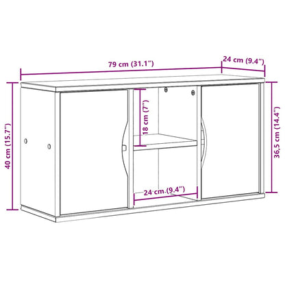 TV-Schrank ODDA 79x24x40 cm Massivholz Kiefer