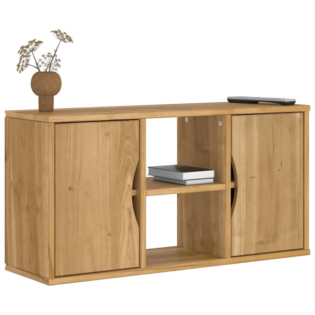 Meuble TV ODDA 79x24x40 cm en pin massif