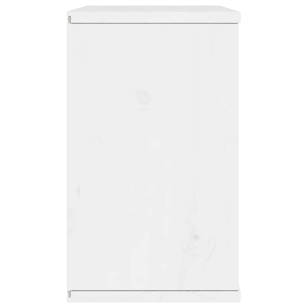 Meuble TV ODDA blanc 79x24x40 cm pin massif