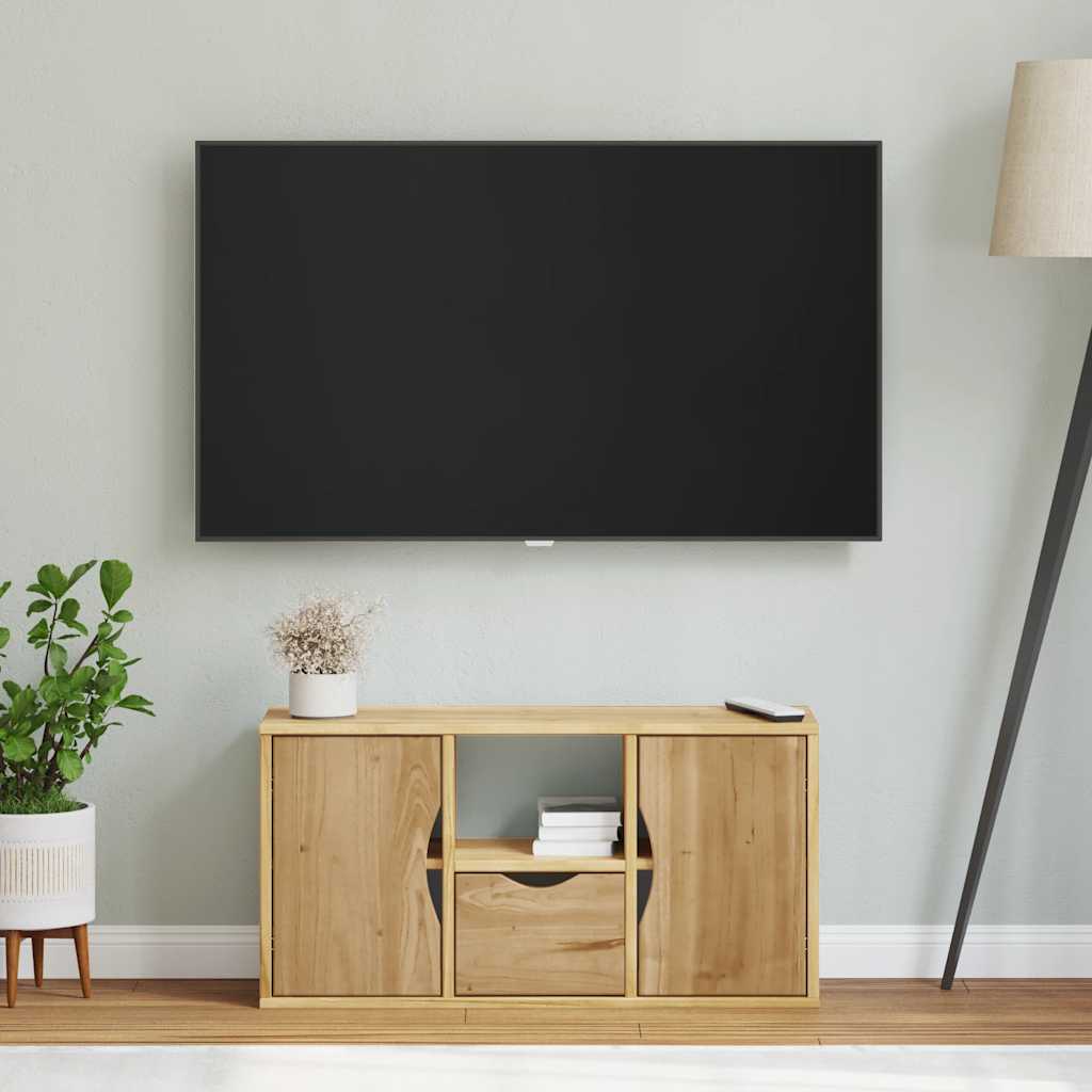 TV-Schrank mit Schublade ODDA 79x24x40 cm Massivholz Kiefer