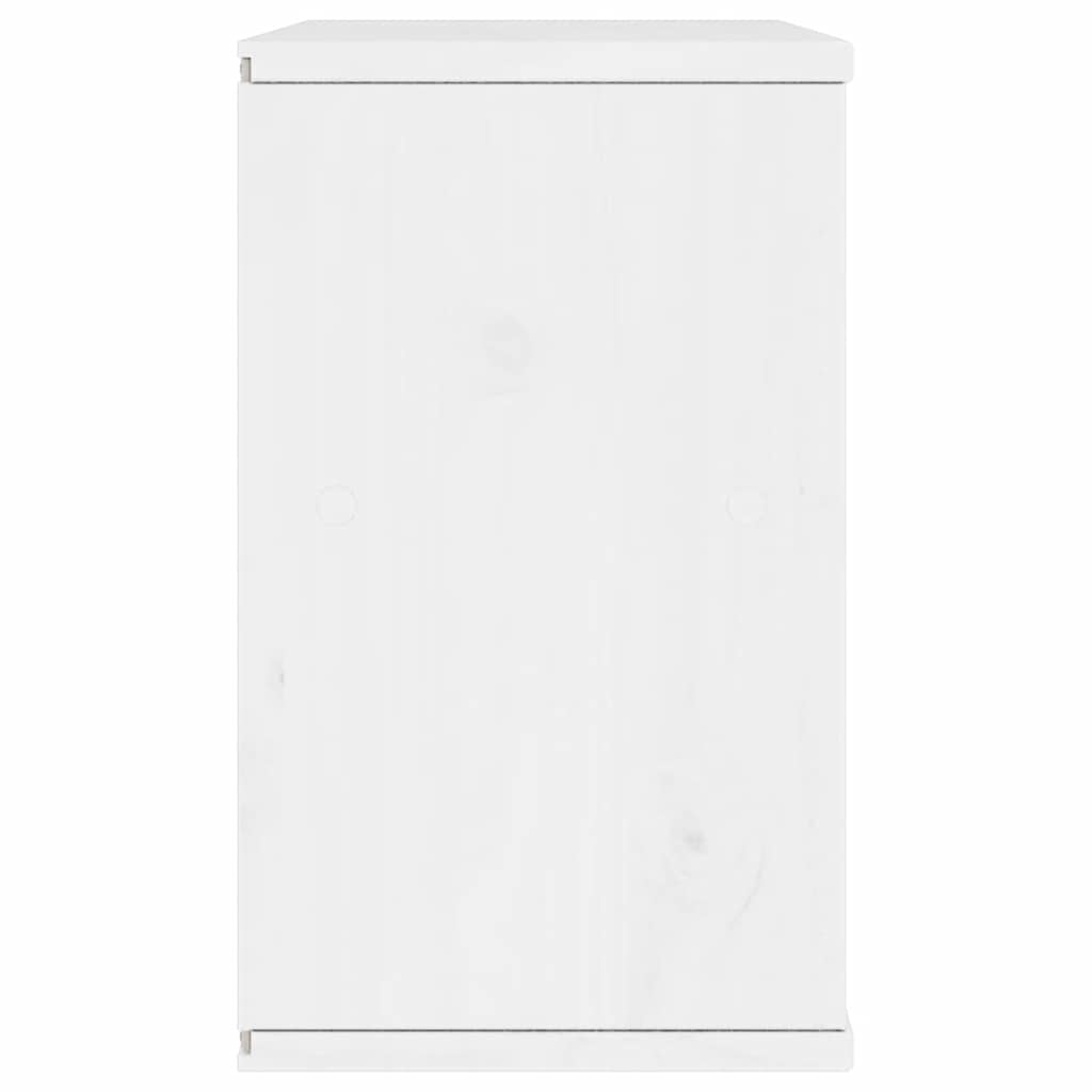 Meuble TV avec tiroir blanc 79x24x40 cm en pin massif