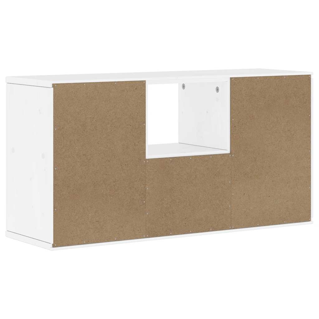 Meuble TV avec tiroir blanc 79x24x40 cm en pin massif