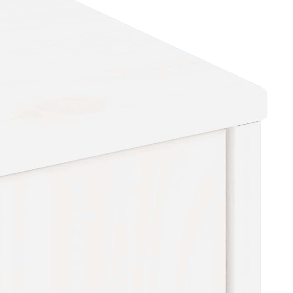 Meuble TV avec tiroir blanc 79x24x40 cm en pin massif