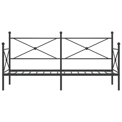 Etagenbett ohne Matratze Schwarz 90x200 cm Stahl