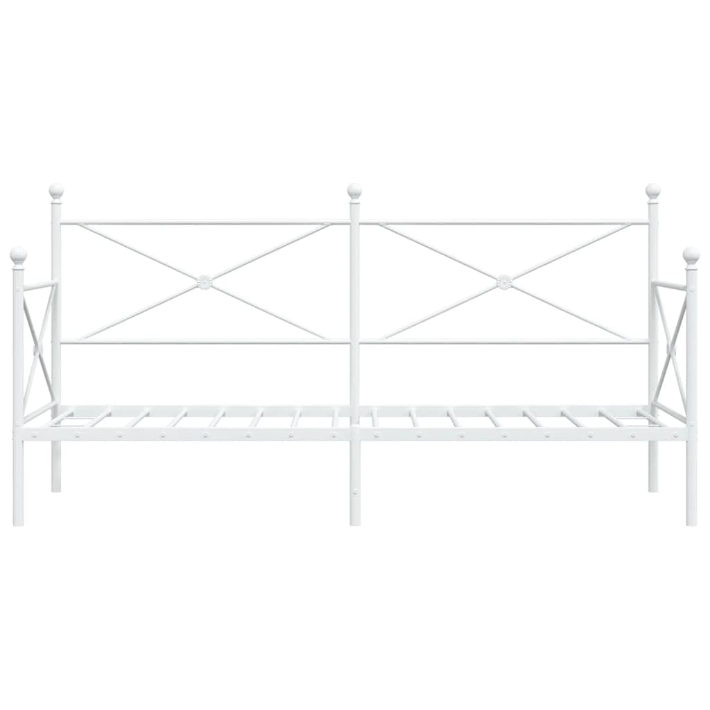 Tagesbett ohne Matratze Weiß 90x200 cm Stahl