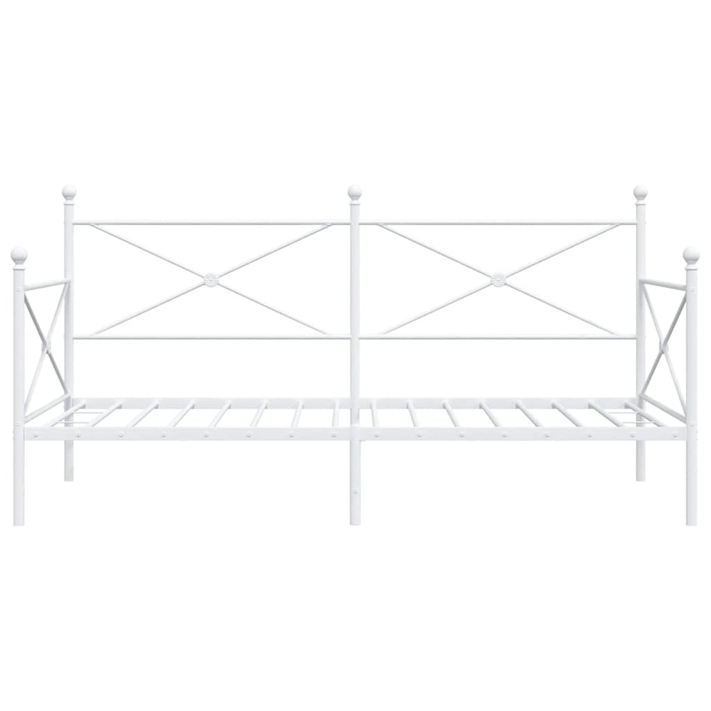 Tagesbett ohne Matratze Weiß 107x203 cm Stahl