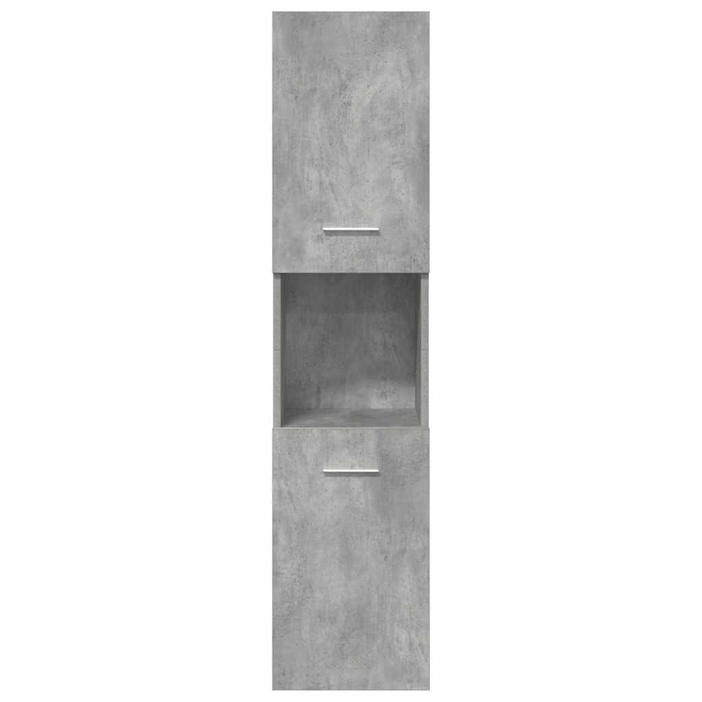 4-tlg. Badmöbel-Set Betongrau Holzwerkstoff