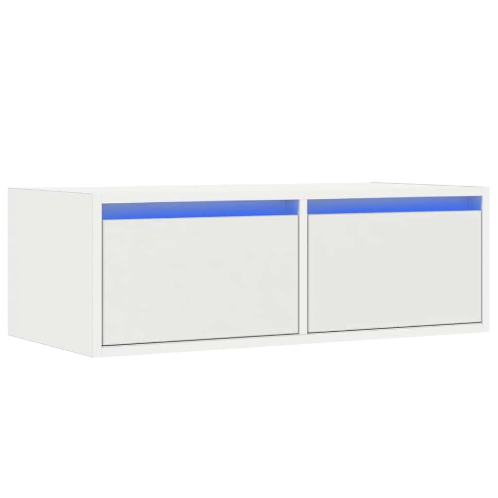 Meuble TV avec éclairage LED blanc 75x35,5x25 cm