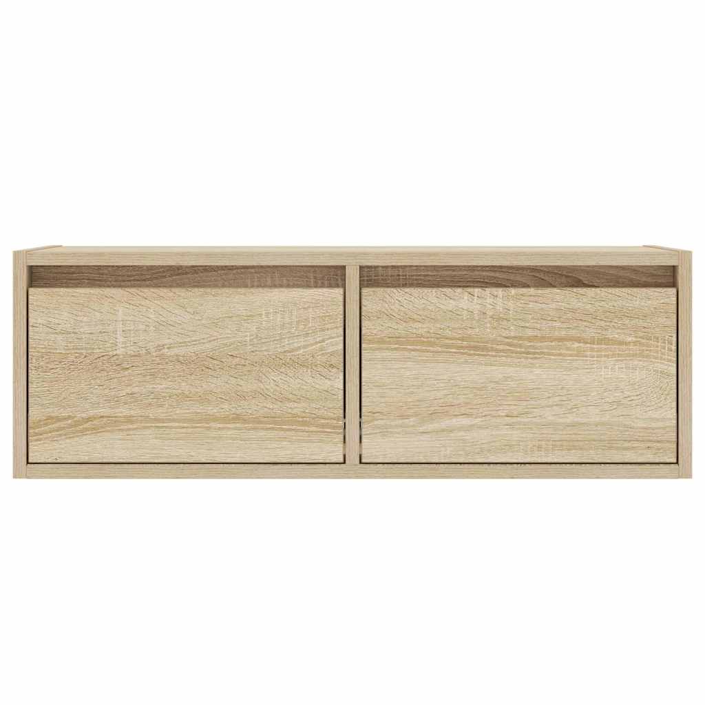 Meuble TV avec éclairage LED en chêne Sonoma 75x35,5x25 cm