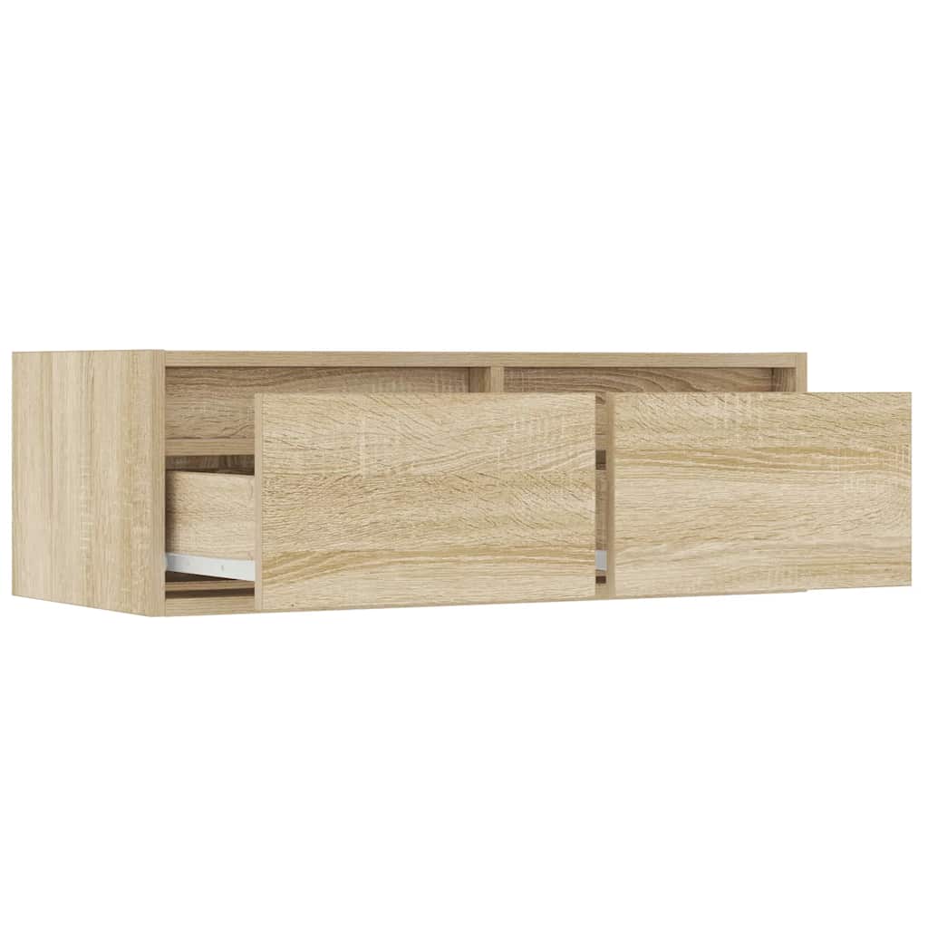 Meuble TV avec éclairage LED en chêne Sonoma 75x35,5x25 cm