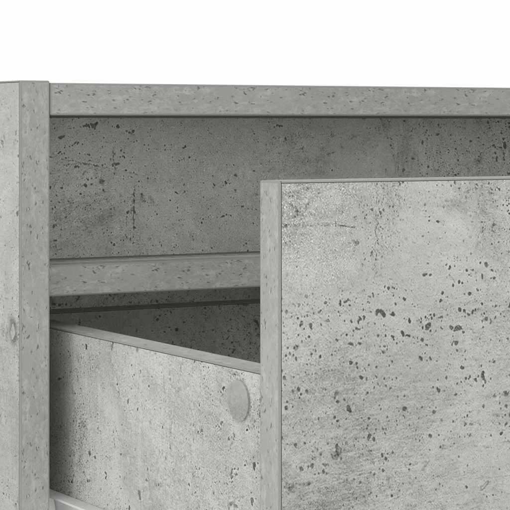 TV cabinet with LED lights, concrete grey, 75 x 35.5 x 25 cm