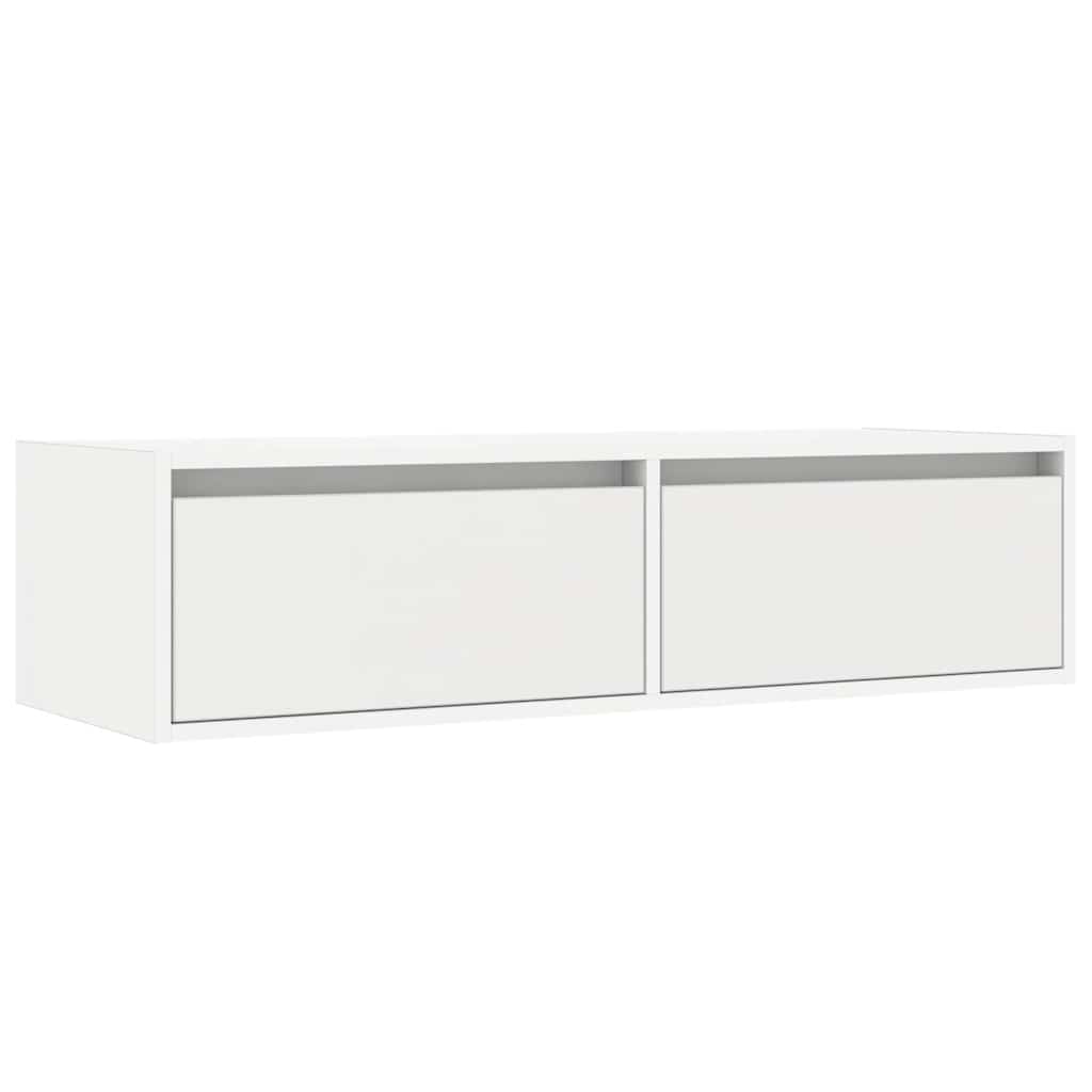 Meuble TV avec éclairage LED blanc 100x35,5x25 cm