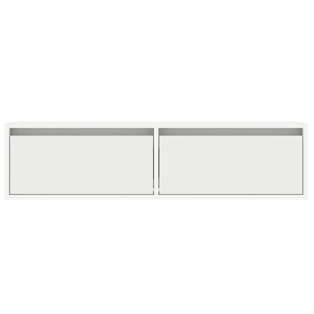 Meuble TV avec éclairage LED blanc 100x35,5x25 cm