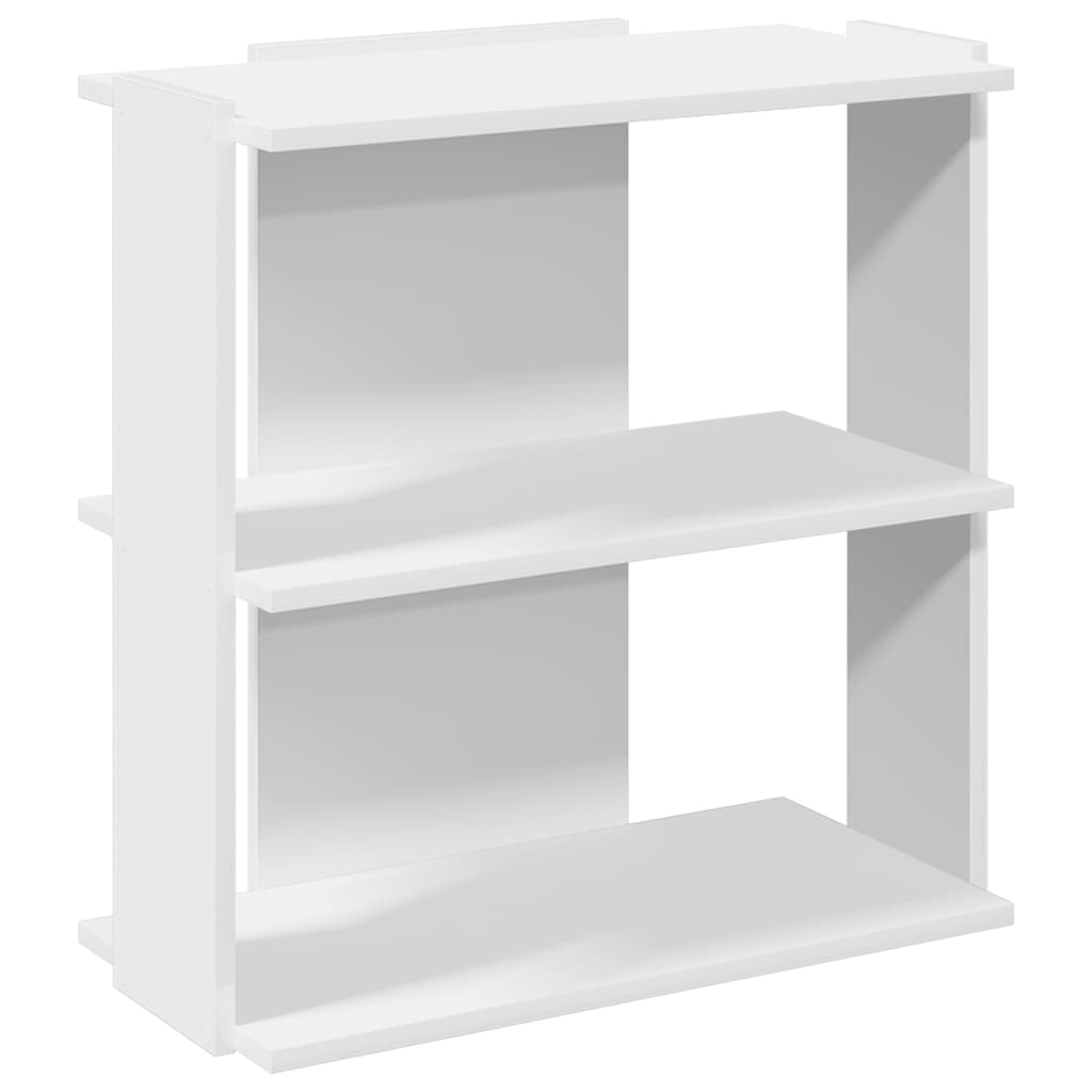 Bibliothèque 3 étagères blanche 60x30x60 cm en bois