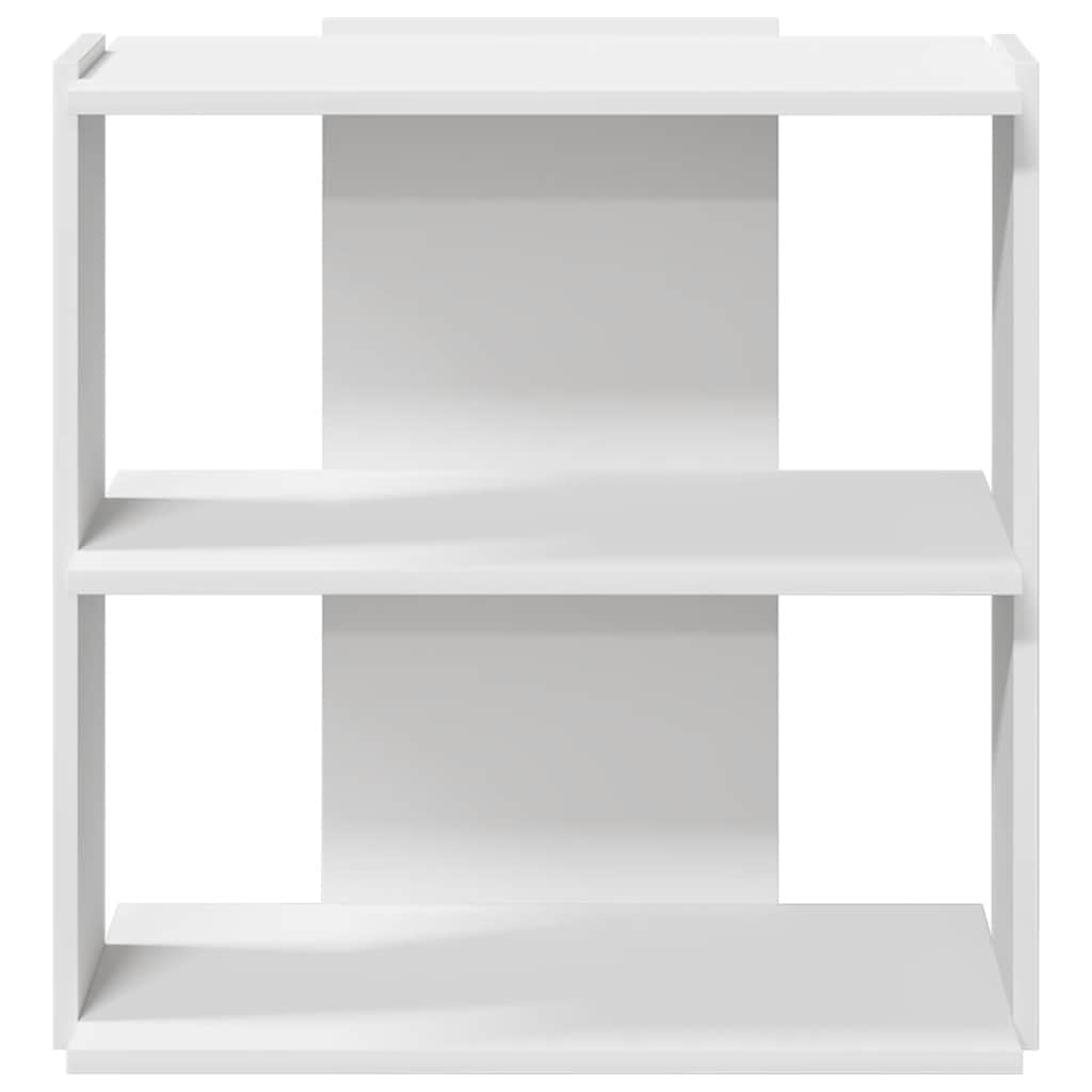 Bibliothèque 3 étagères blanche 60x30x60 cm en bois