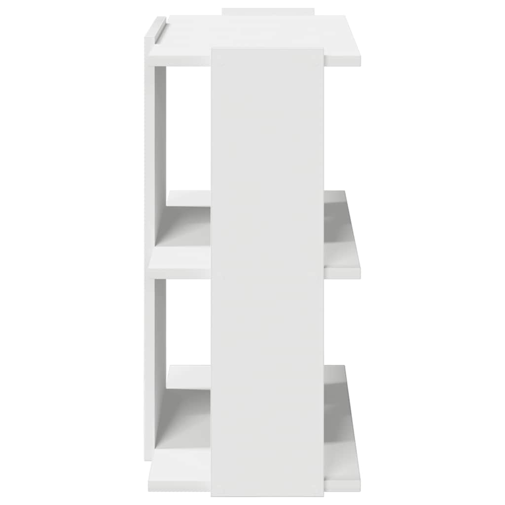 Bibliothèque 3 étagères blanche 60x30x60 cm en bois