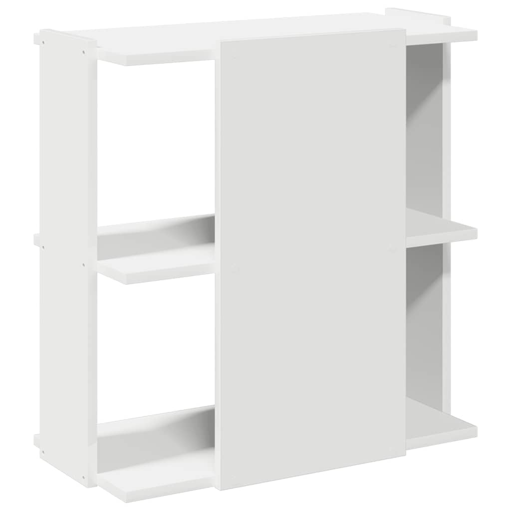 Bibliothèque 3 étagères blanche 60x30x60 cm en bois