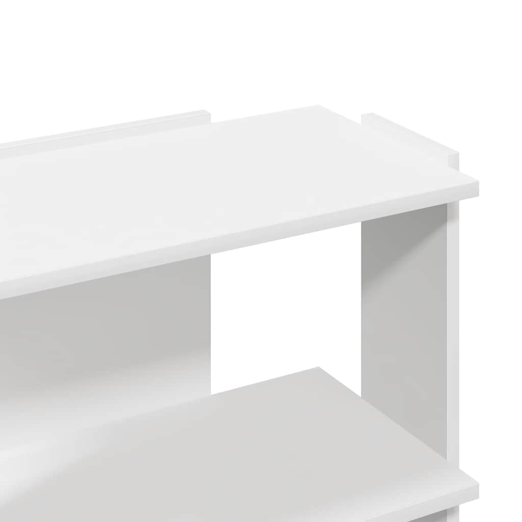 Bibliothèque 3 étagères blanche 60x30x60 cm en bois