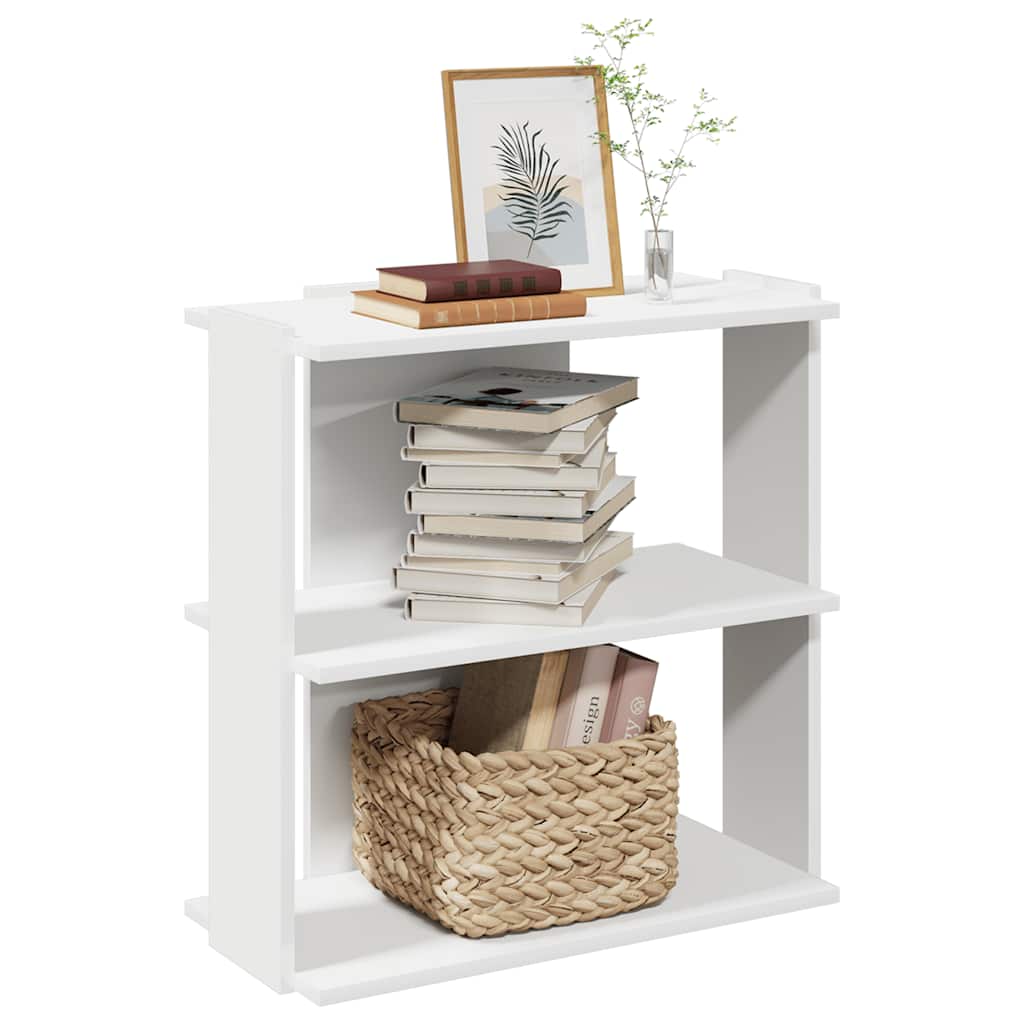 Bibliothèque 3 étagères blanche 60x30x60 cm en bois