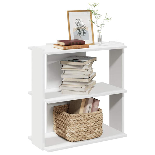 Bibliothèque 3 étagères blanche 60x30x60 cm en bois