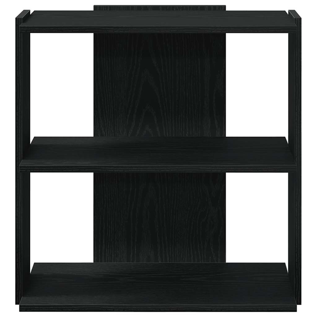 Bibliothèque 3 étagères noire 60x30x60 cm en bois