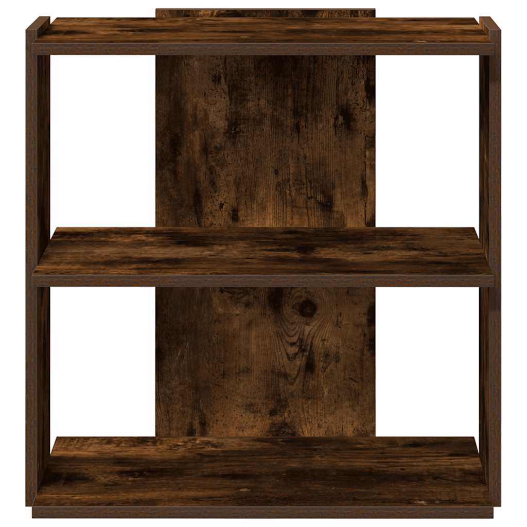 Bibliothèque 3 étagères en chêne fumé 60x30x60 cm matériau bois