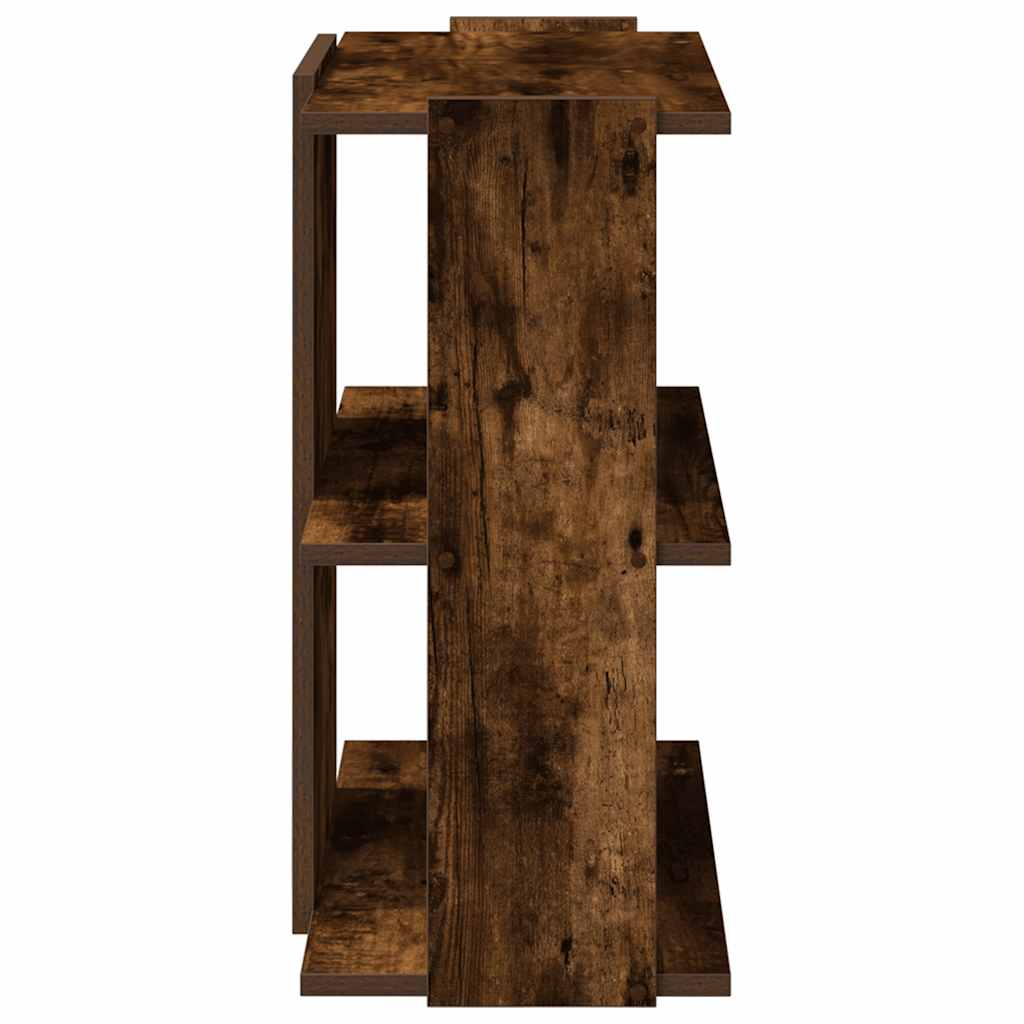 Bibliothèque 3 étagères en chêne fumé 60x30x60 cm matériau bois