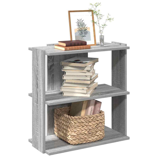 Bibliothèque 3 étagères Gris Sonoma 60x30x60 cm matériau bois