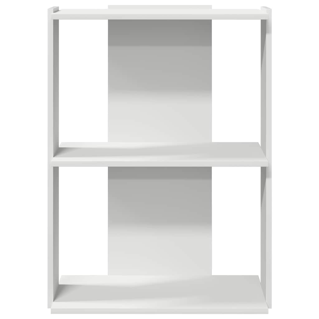 Bibliothèque 3 étagères blanche 60x30x80 cm en bois
