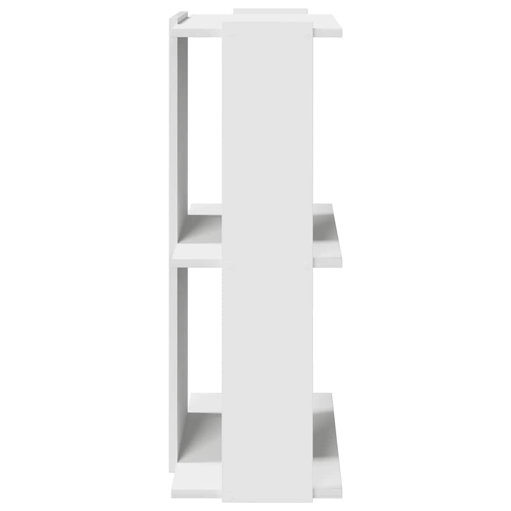 Bibliothèque 3 étagères blanche 60x30x80 cm en bois