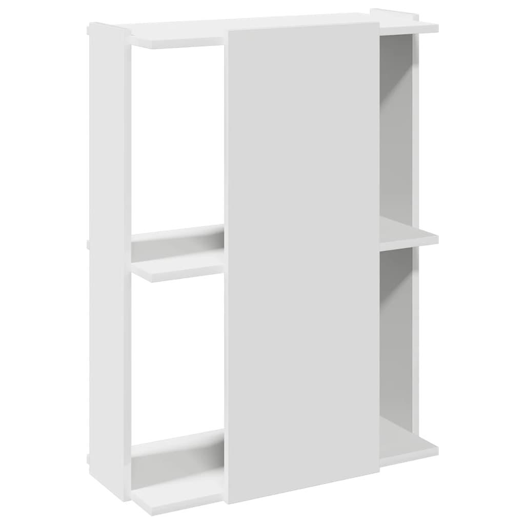 Bibliothèque 3 étagères blanche 60x30x80 cm en bois