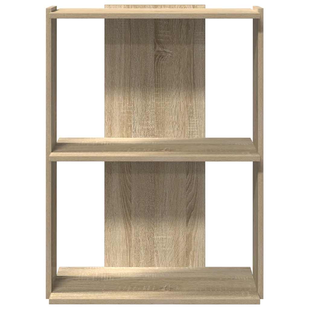 Bibliothèque 3 étagères en chêne Sonoma 60x30x80 cm matériau bois