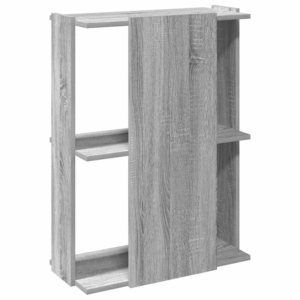 Bibliothèque 3 étagères Gris Sonoma 60x30x80 cm matériau bois