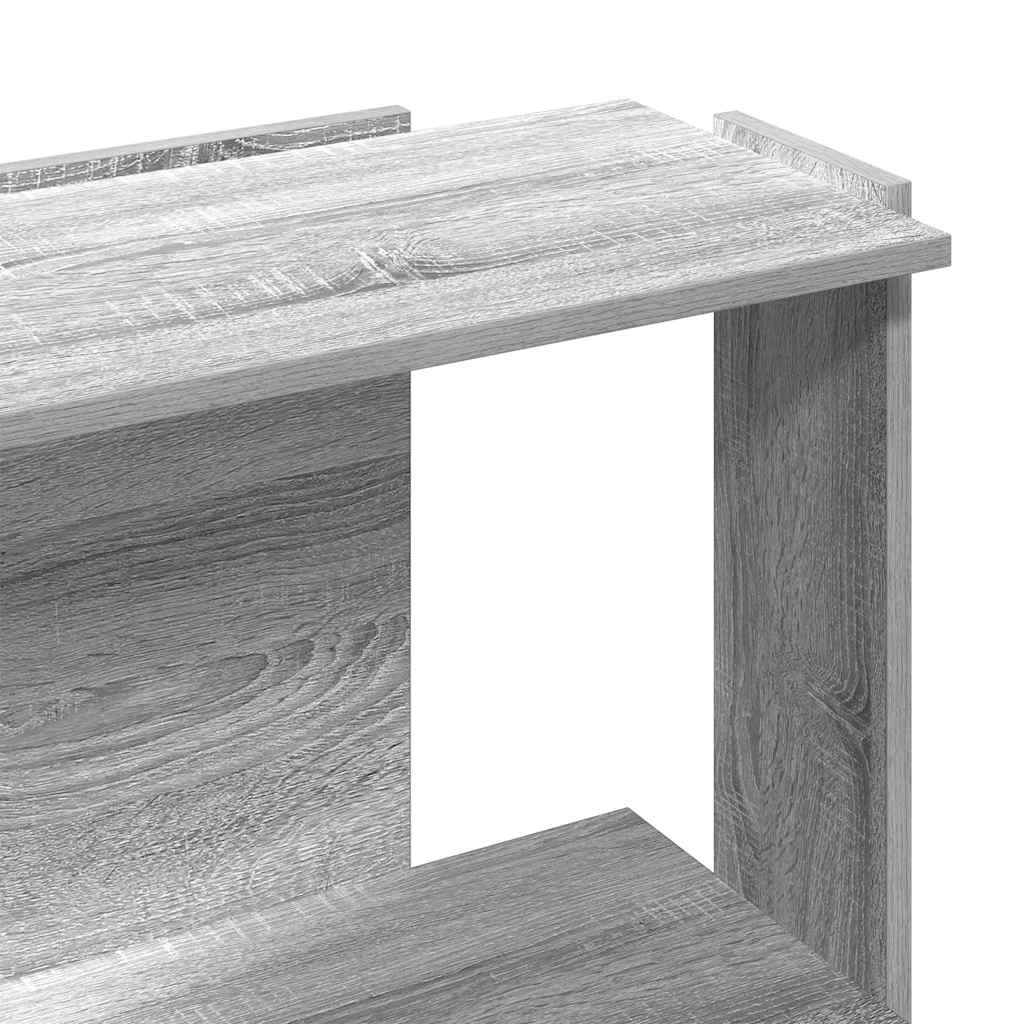 Bibliothèque 3 étagères Gris Sonoma 60x30x80 cm matériau bois