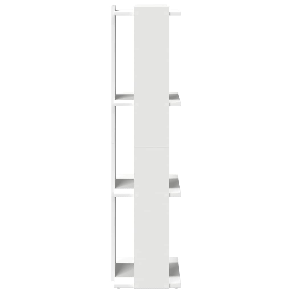 Bibliothèque 3 étagères blanche 60x30x120 cm en bois