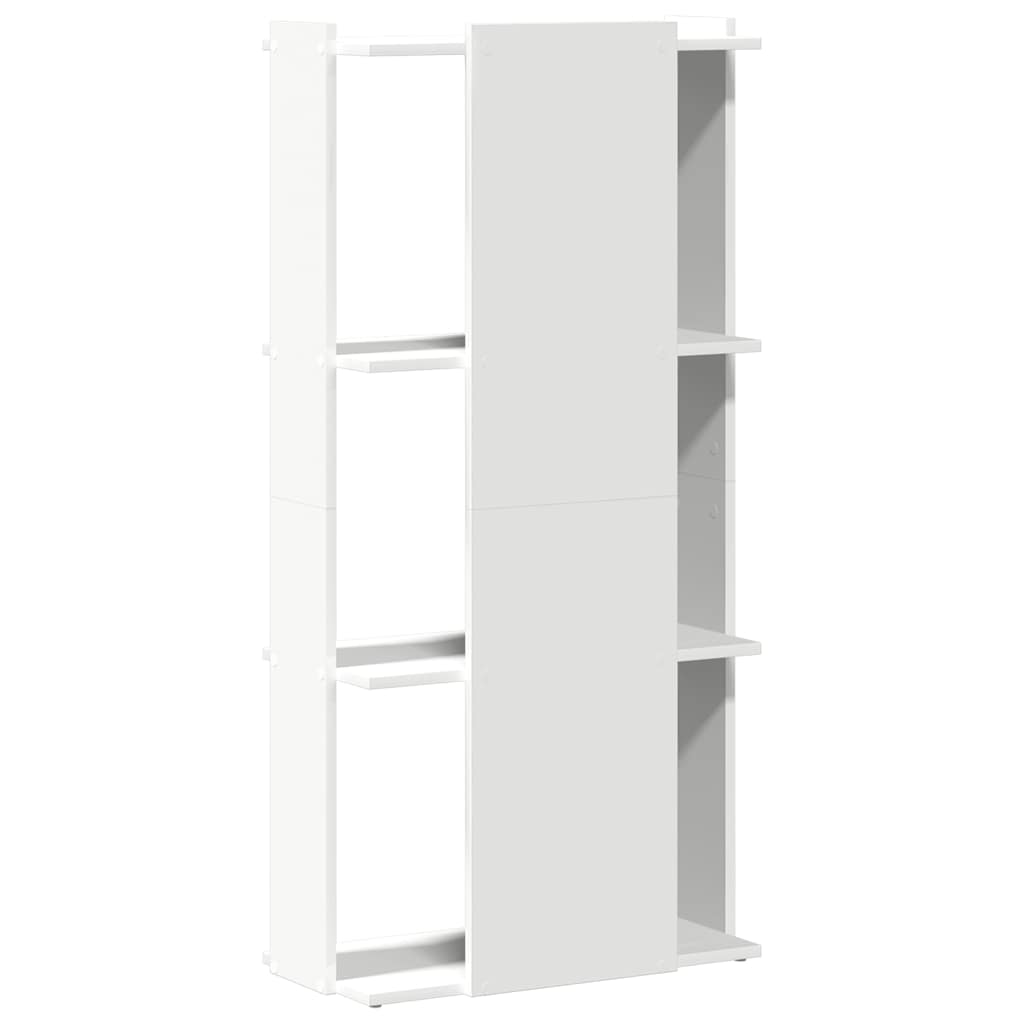 Bibliothèque 3 étagères blanche 60x30x120 cm en bois
