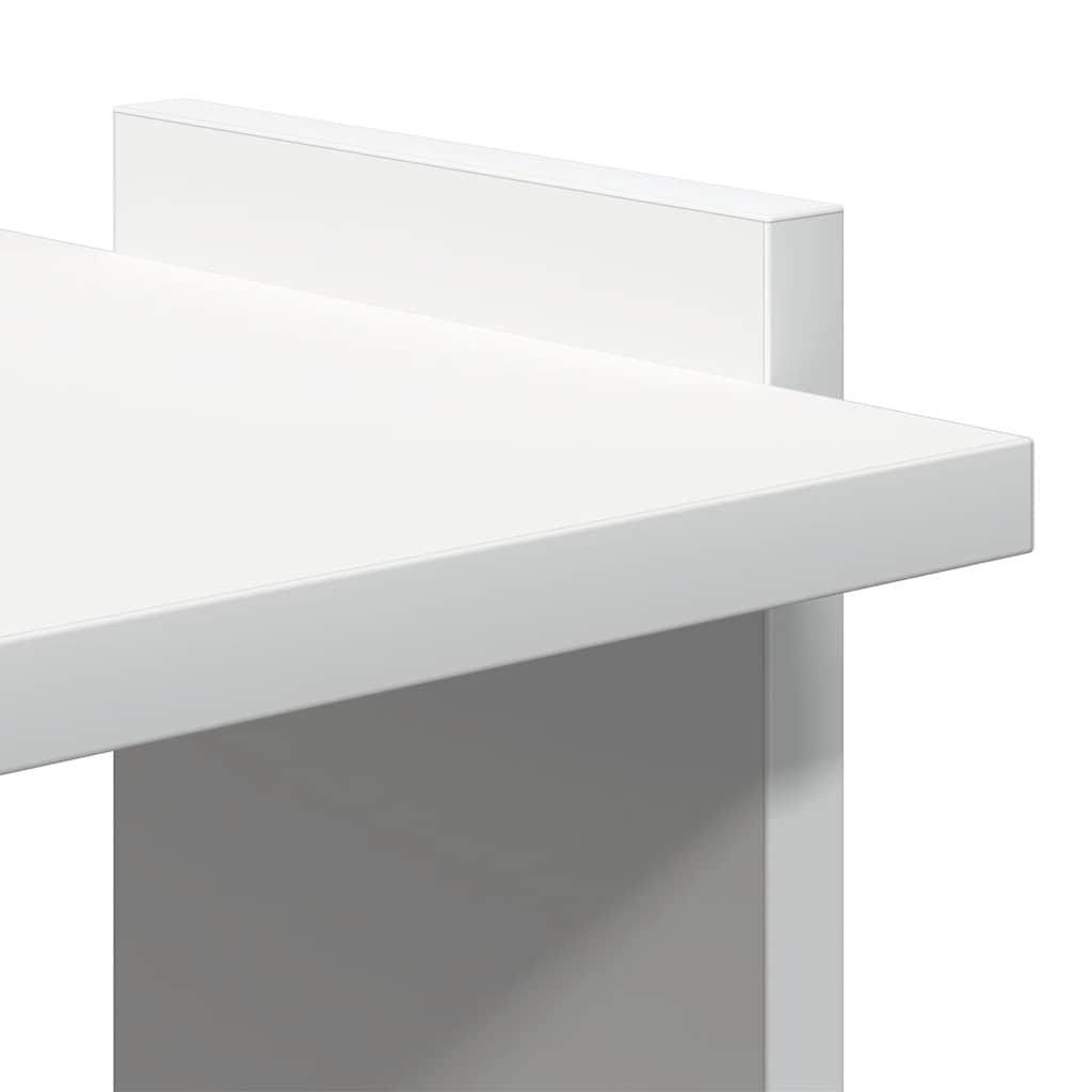 Bibliothèque 3 étagères blanche 60x30x120 cm en bois