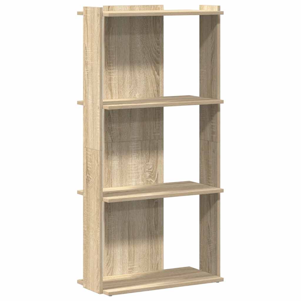 Bibliothèque 3 étagères en chêne Sonoma 60x30x120 cm matériau bois