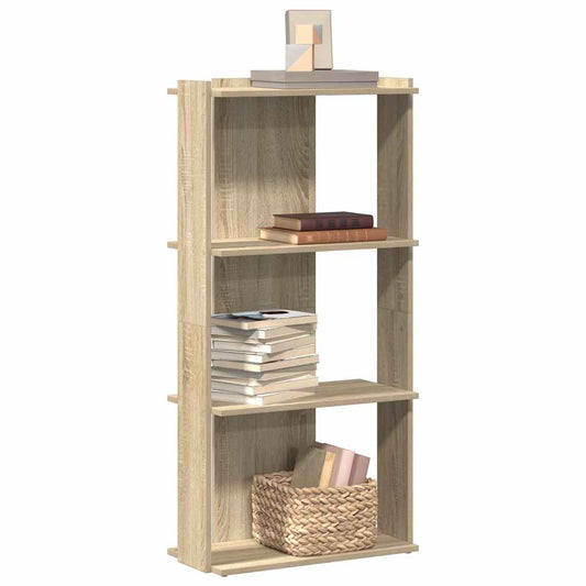 Bibliothèque 3 étagères en chêne Sonoma 60x30x120 cm matériau bois