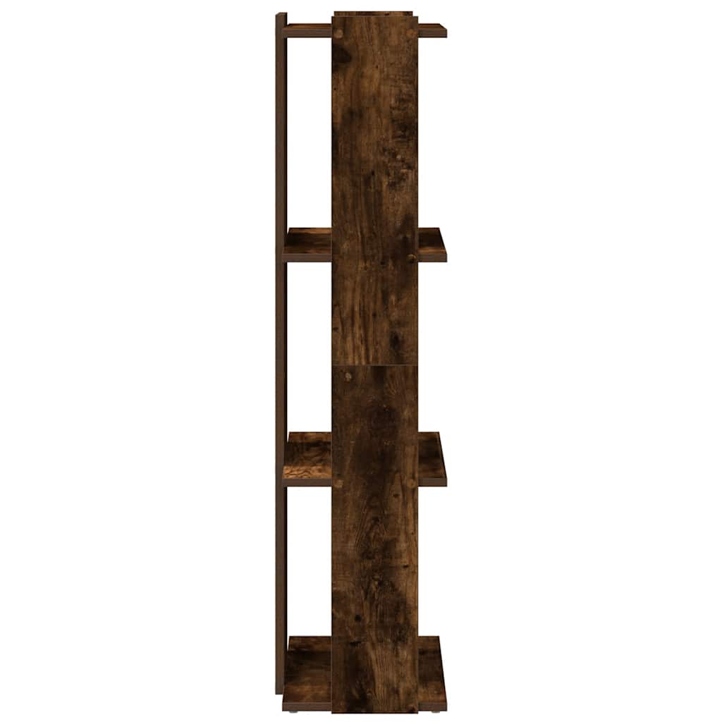 Bibliothèque 3 étagères en chêne fumé 60x30x120 cm matériau bois