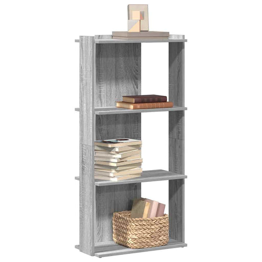 Bibliothèque 3 étagères Gris Sonoma 60x30x120 cm matériau bois