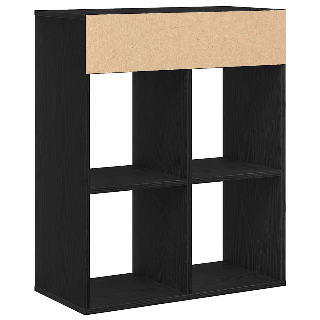 Bücherregal Schwarz 66x31x80 cm Holzwerkstoff
