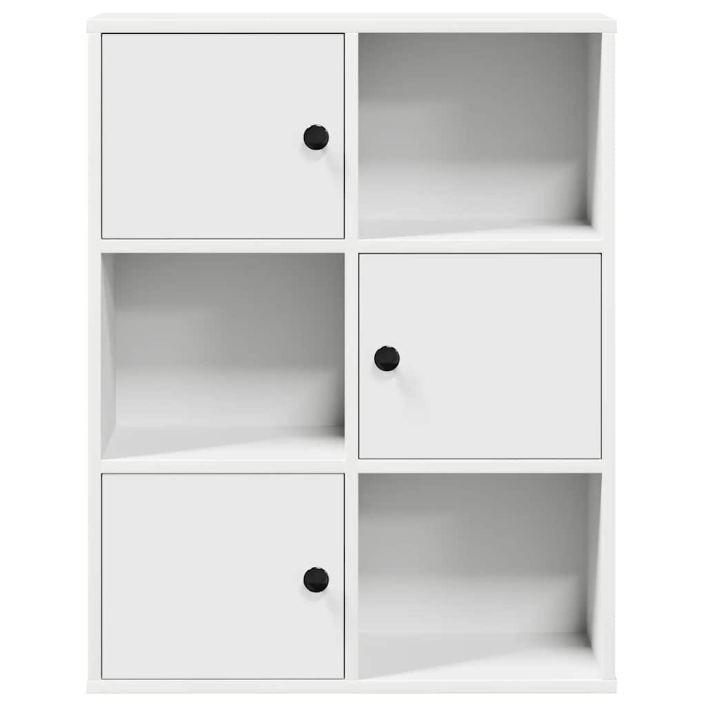 Bibliothèque blanche 60x24x76,5 cm en bois