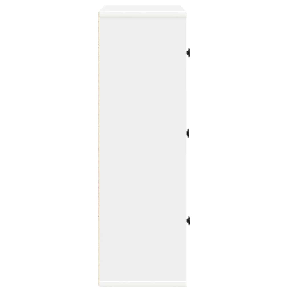 Bibliothèque blanche 60x24x76,5 cm en bois