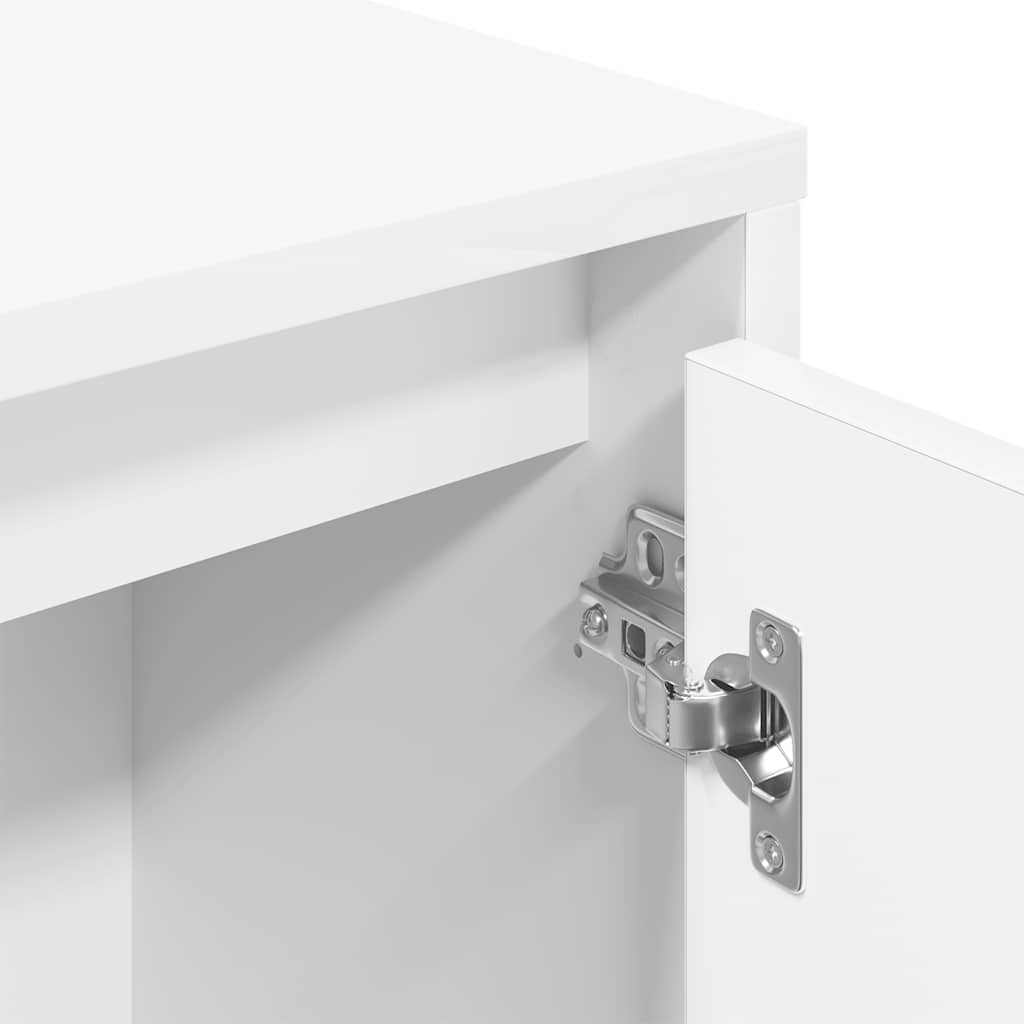 Bibliothèque blanche 89x24x101,5 cm en bois